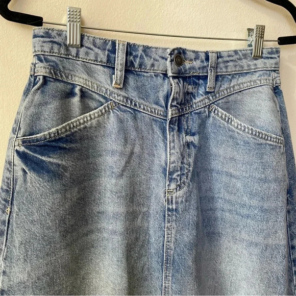 NWT Free People Come As You Are Denim Maxi Skirt Size 0 - Picture 7 of 12